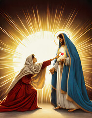 Illustration Woman Faith Touching Jesus Robe brings Immediate relief from Twelve Years of Suffering.