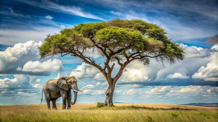 Fototapeta premium African elephant in the savannah