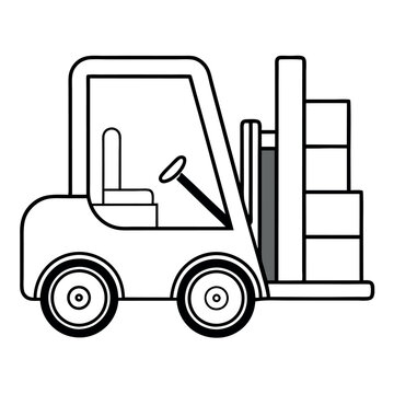 recommend clip art: Logistics services including a worker and a forklift
                    