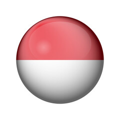 Round Flag Indonesia