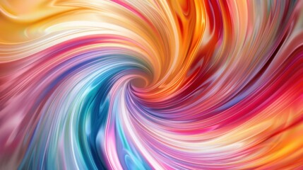 Obraz premium Abstract colorful swirl of paint with a rainbow of color background