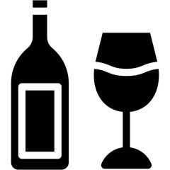 Vector Icon Bottle, Party, Celebration