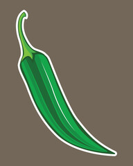 illustration of a green chili pepper