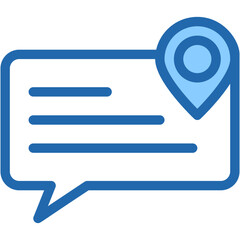 Obraz premium Vector Icon Chat Location, Message, Talk, Communication, Speech Bubble