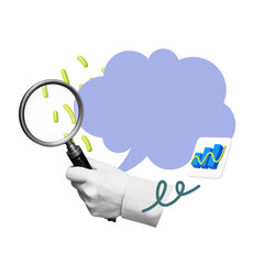 Cute cloud searching png sticker, transparent background