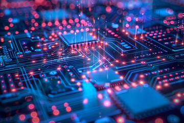 Obraz premium Computer technology background