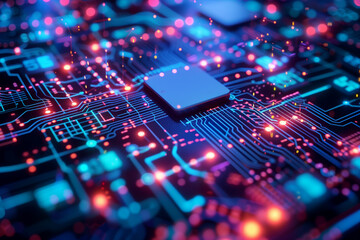 Obraz premium Computer and virtual technology