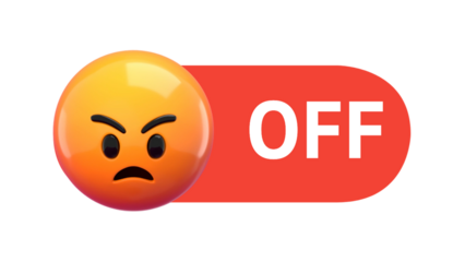 PNG Angry emoticon slide icon, transparent background