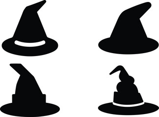 witch hat broom silhouette