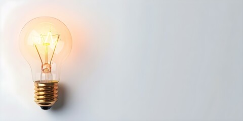 The Lightbulb as a Symbol of Teamwork and Operational Excellence on a White Background. Concept Teamwork, Operational Excellence, Lightbulb Symbol, White Background