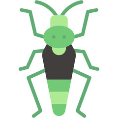 Vector Icon Grasshopper, Animal, Insects, Grasshoppers, Animal Kingdom, Side View