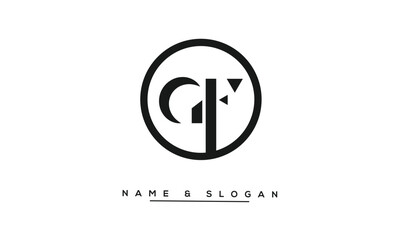 GF, FG, G, F Abstract Letters Logo Monogram