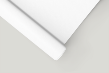 PNG rolled poster mockup, transparent design