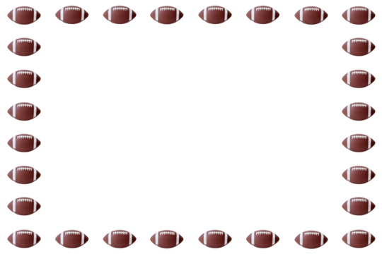 American football ball frame design element