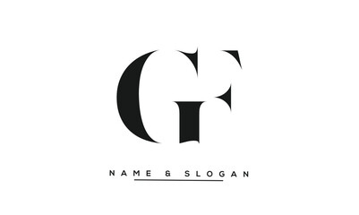 Obraz premium GF, FG, G, F Abstract Letters Logo Monogram
