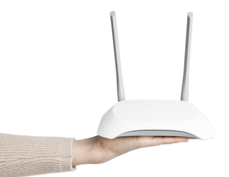 Wireless router mockup png 5G network device