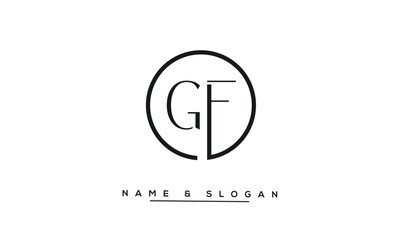GF, FG, G, F Abstract Letters Logo Monogram