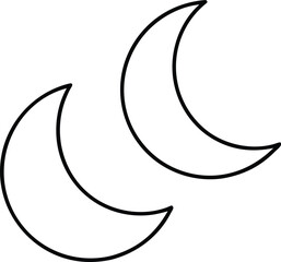 crescent moon icon © Graphify
