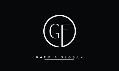 GF, FG, G, F Abstract Letters Logo Monogram