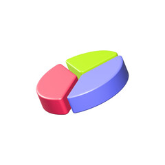 pie data chart icon 3d