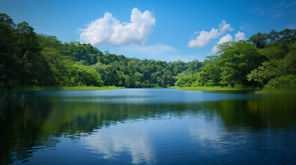 Fototapeta premium lake in the mountains