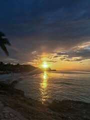 sunset over the sea