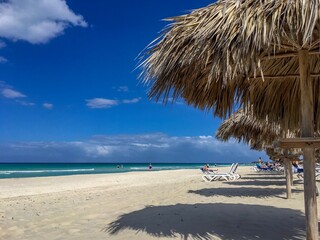 beach with umbrella