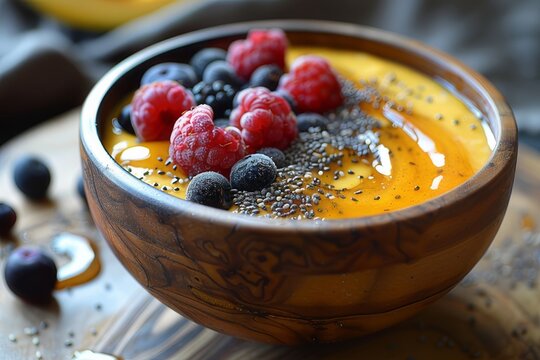 delicious breakfast spread including yogurt