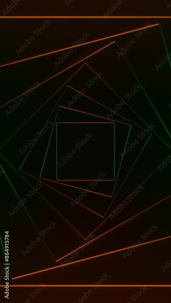Wall mural abstract futuristic technological background with contrasting lights moving in a circle. design. end