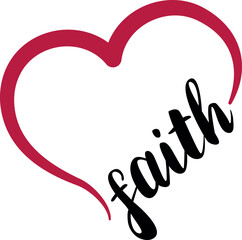 Forever in my heart isolated on white background. Flat vector illustration.