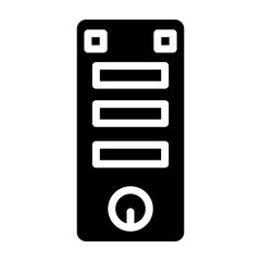 Pc Tower Vector Glyph Icon Design