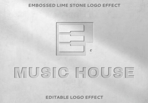 Embossed Lime Stone PSD Effect