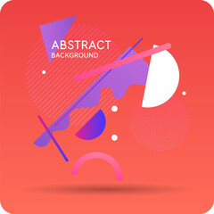 Modern geometric composition of various shapes. Illustration for design. Abstract background in the trend chart. A stylish template for further creativity.