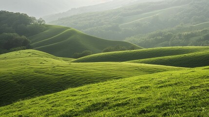 Fototapeta premium Beautiful summer panoramic landscape in mountains panaroma