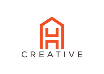 Minimal and professional letter H home logo design template