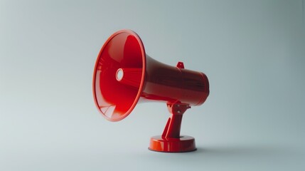 Megaphone Icon for Marketing Promotion and Advertising Purposes in 3D Render on White