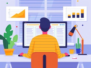 Small business owner optimizing their website using an SEO platform, SEO platform, online visibility