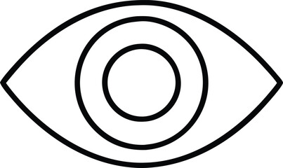 eyeball icon. Editable Stroke.