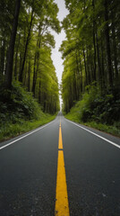 Obraz premium Road in the forest