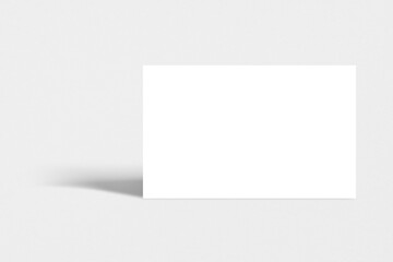 Blank business card on white background