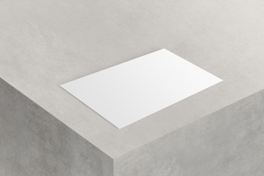 Png business card mockup on concrete background