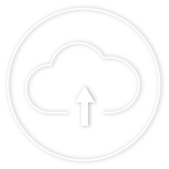 Minimal cloud system logo png design element