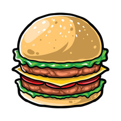 hamburger vector illustration on white background