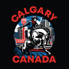 Rodeo In Calgary T-Shirt Graphic