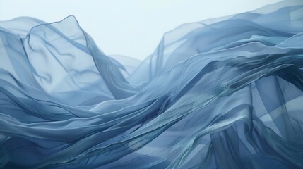 The fabrics movements are hypnotic mimicking the fluidity of ocean waves as they are caught by the wind on the stage.
