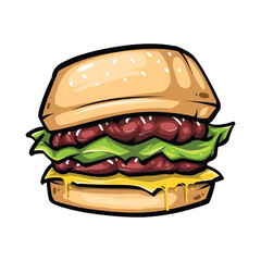 hamburger vector illustration on white background