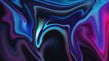 4K Bright abstract background with flowing forms and kinetic neon waves that create a mesmerizing whirling effect and light,