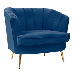 Blue armchair png sticker, transparent background