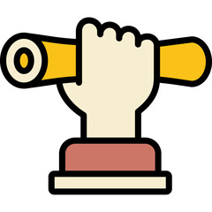 hand graduation icon

