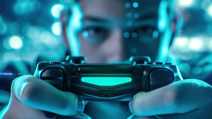 A captivating advertisement for a new gaming console